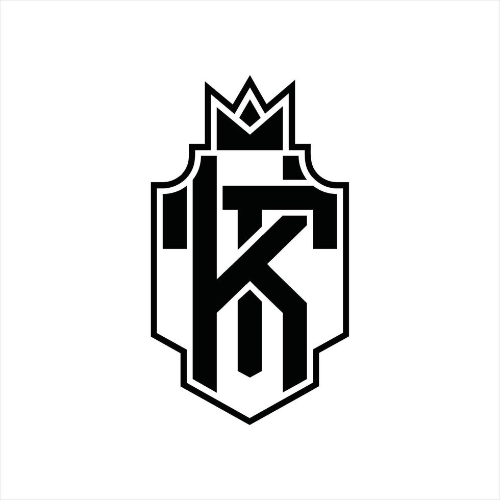 kt-Logo-Monogramm-Designvorlage vektor