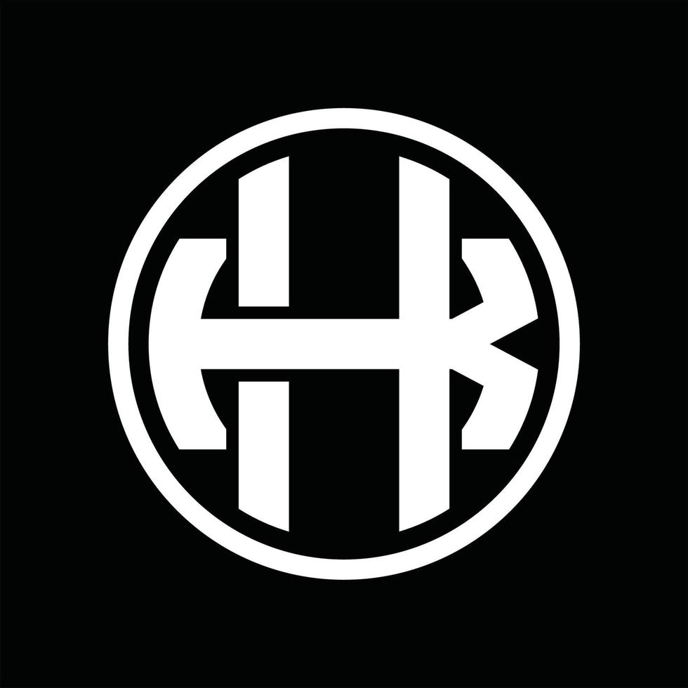 hk-Logo-Monogramm-Design-Vorlage vektor