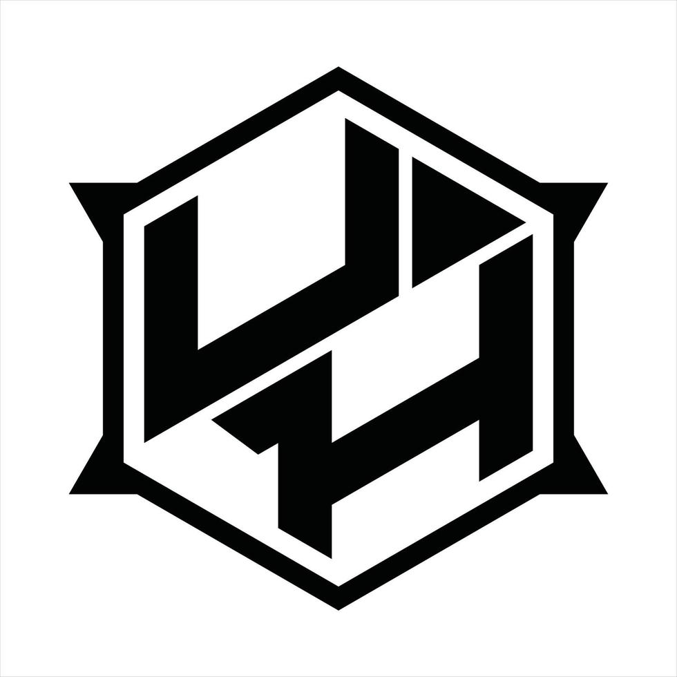 äh Logo-Monogramm-Design-Vorlage vektor