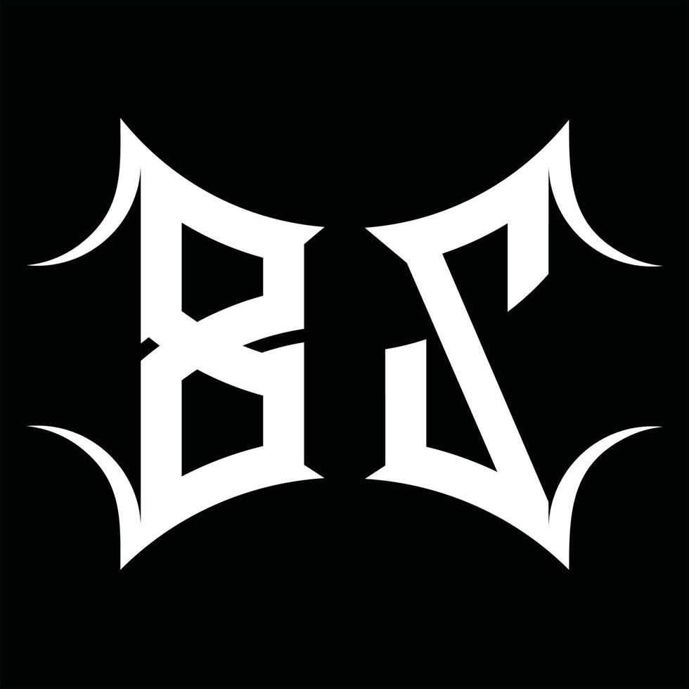 bz-Logo-Monogramm mit abstrakter Form-Design-Vorlage vektor