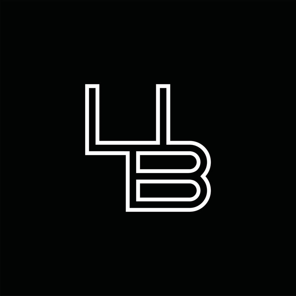 ub-Logo-Monogramm mit Linienstil-Designvorlage vektor