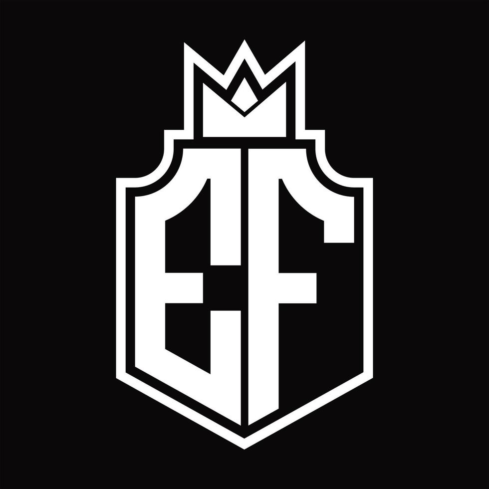 ef logotyp monogram design mall vektor