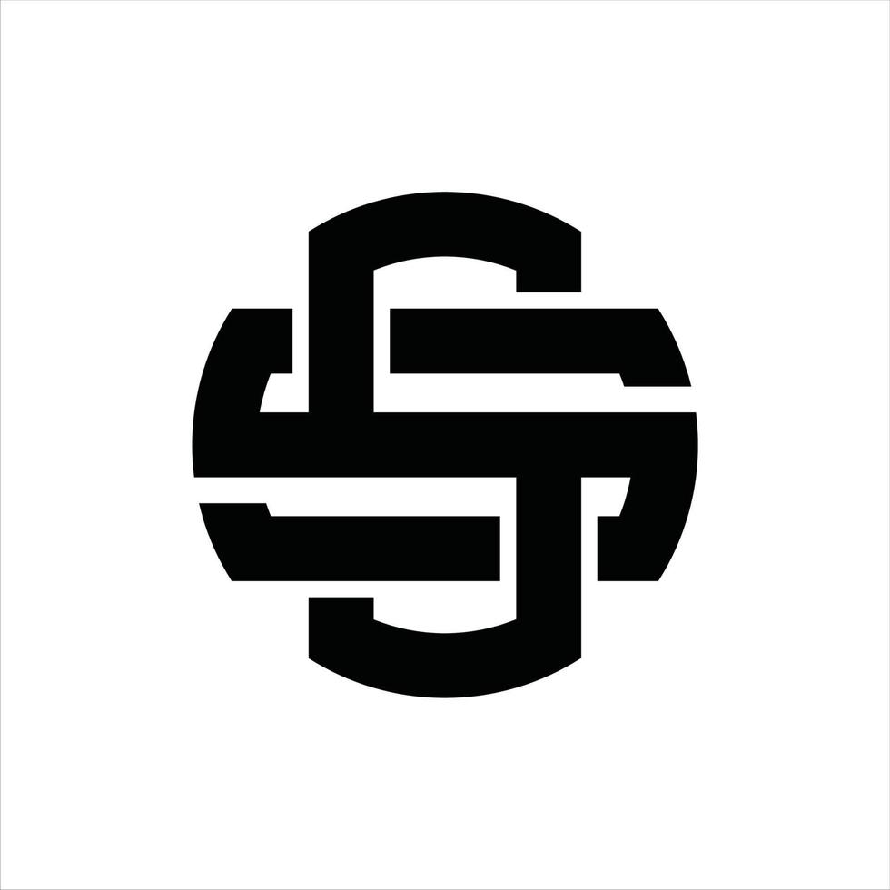 ss logotyp monogram design mall vektor