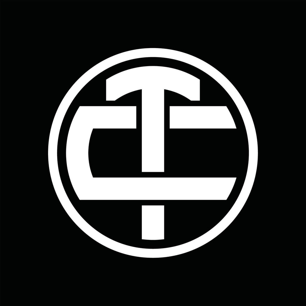 tc-Logo-Monogramm-Design-Vorlage vektor