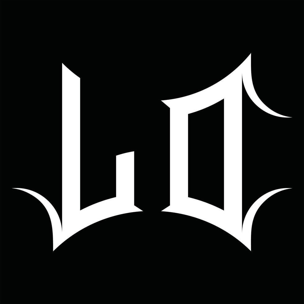 ld-Logo-Monogramm mit abstrakter Form-Design-Vorlage vektor