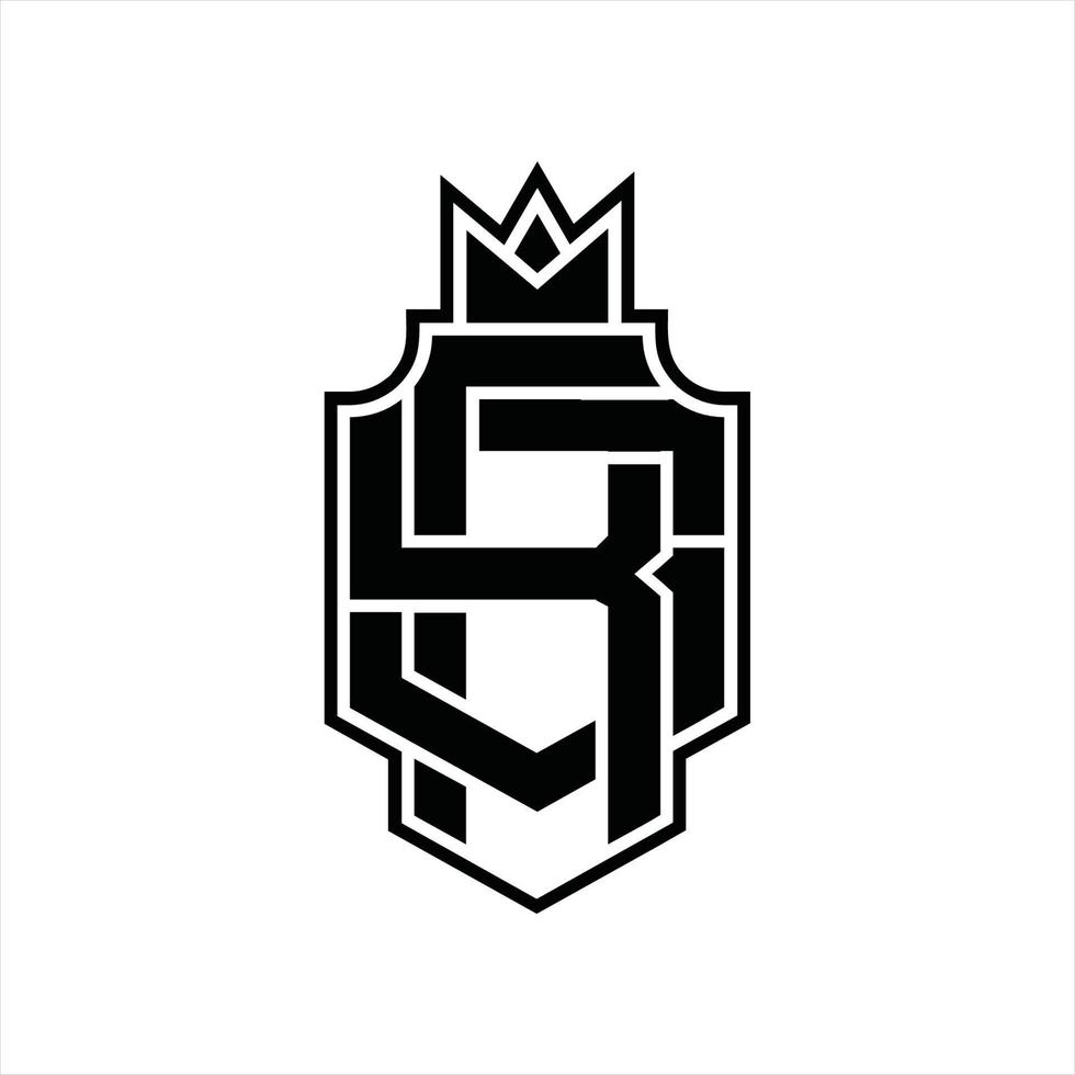 rs logotyp monogram design mall vektor