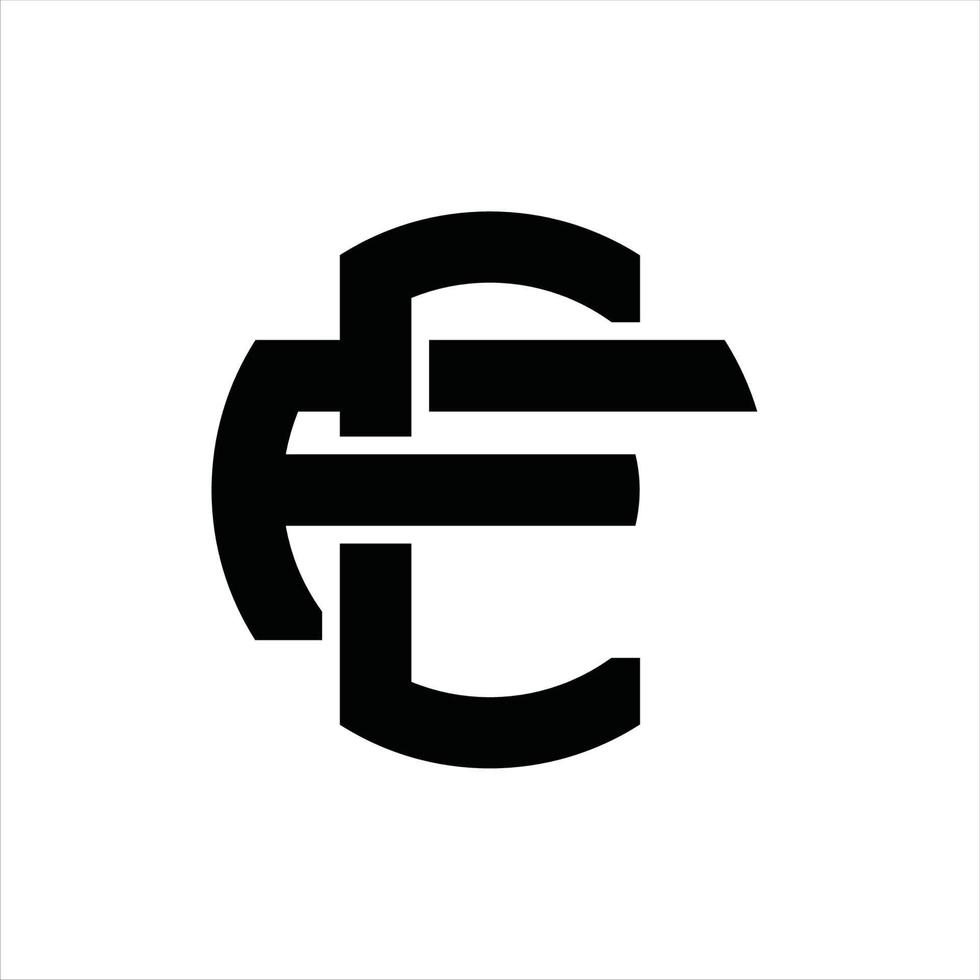 ef-Logo-Monogramm-Designvorlage vektor