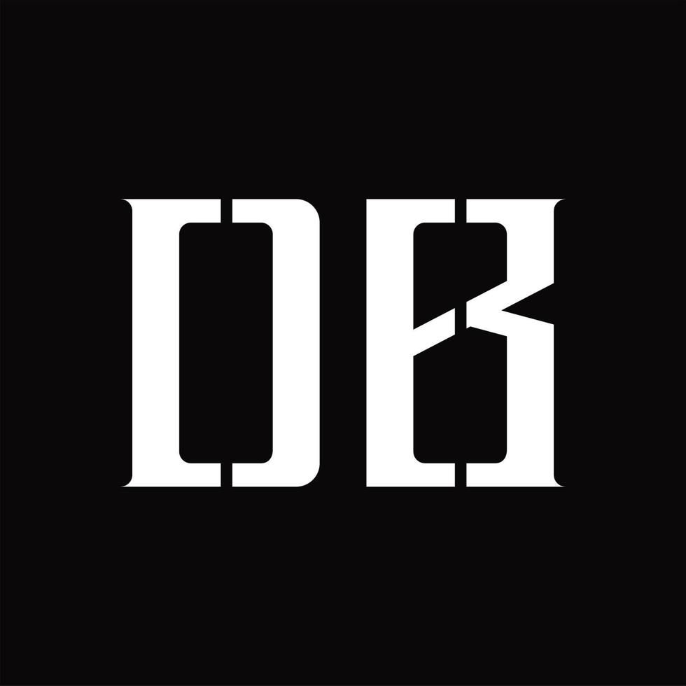 db-Logo-Monogramm mit Designvorlage für mittlere Scheiben vektor