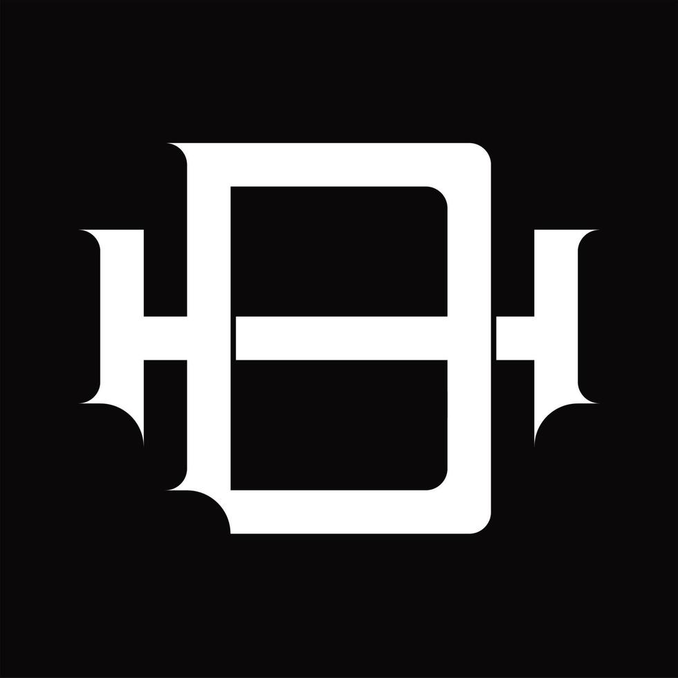 hd logotyp monogram med årgång överlappande länkad stil design mall vektor