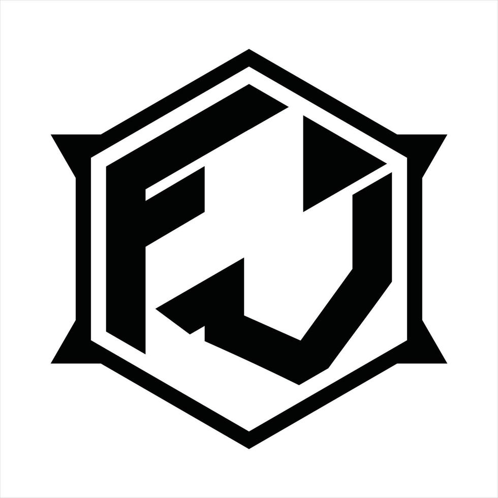 fv logotyp monogram design mall vektor