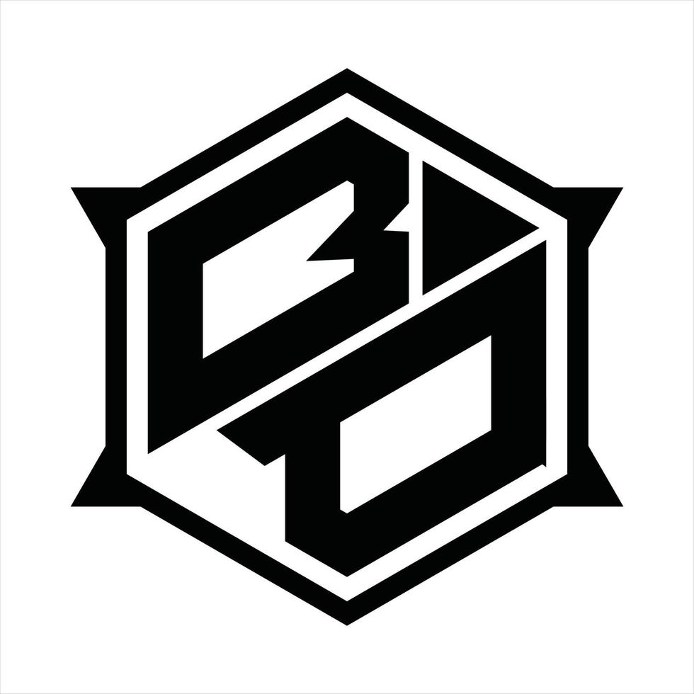 Designvorlage für bd-Logo-Monogramm vektor