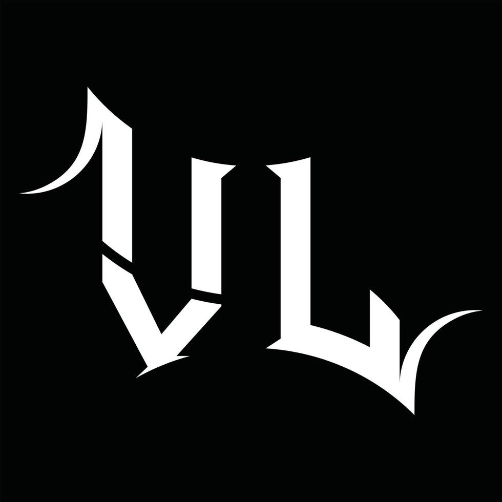 vl-Logo-Monogramm mit abstrakter Form-Design-Vorlage vektor