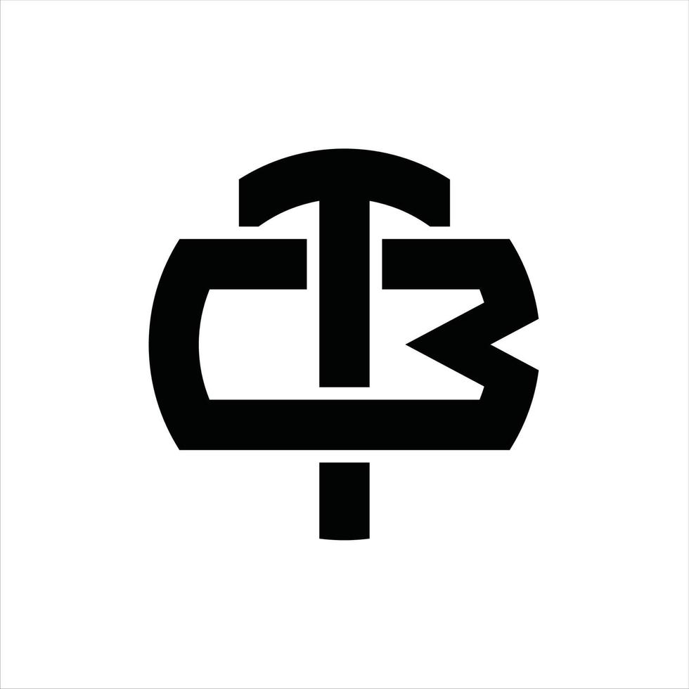 tb logotyp monogram design mall vektor