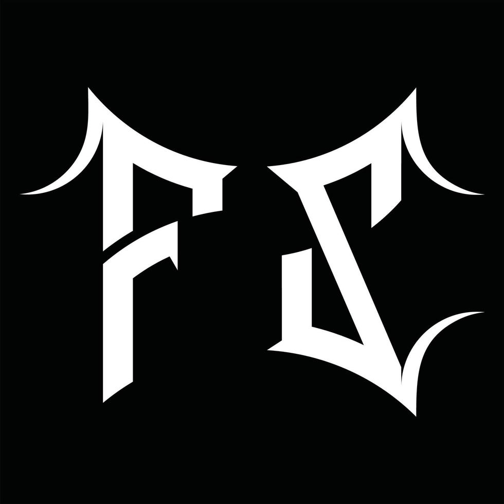 fz-Logo-Monogramm mit abstrakter Form-Design-Vorlage vektor