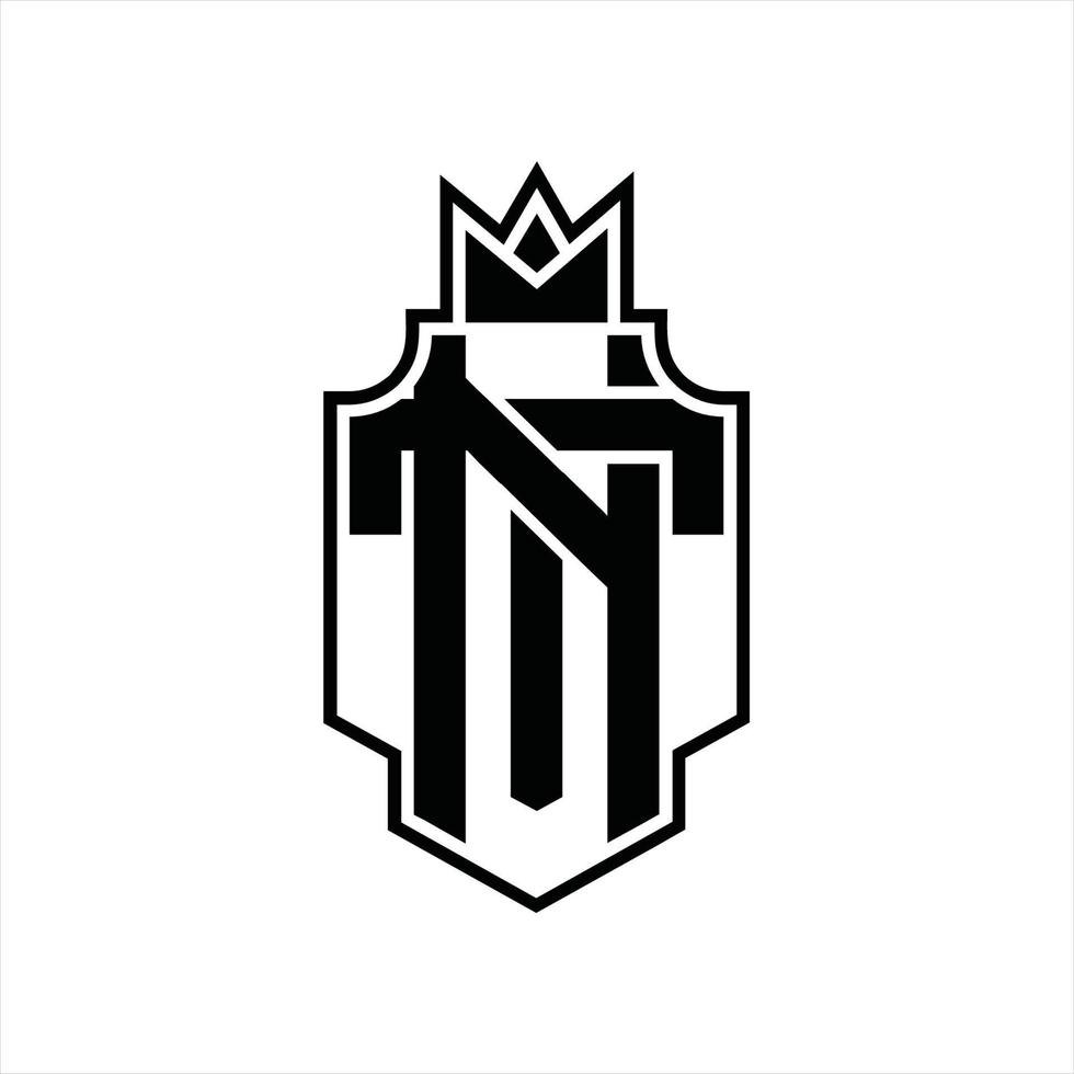 nt-Logo-Monogramm-Designvorlage vektor