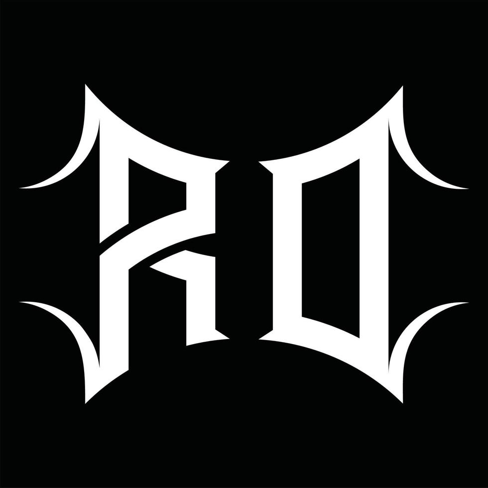 rd logotyp monogram med abstrakt form design mall vektor