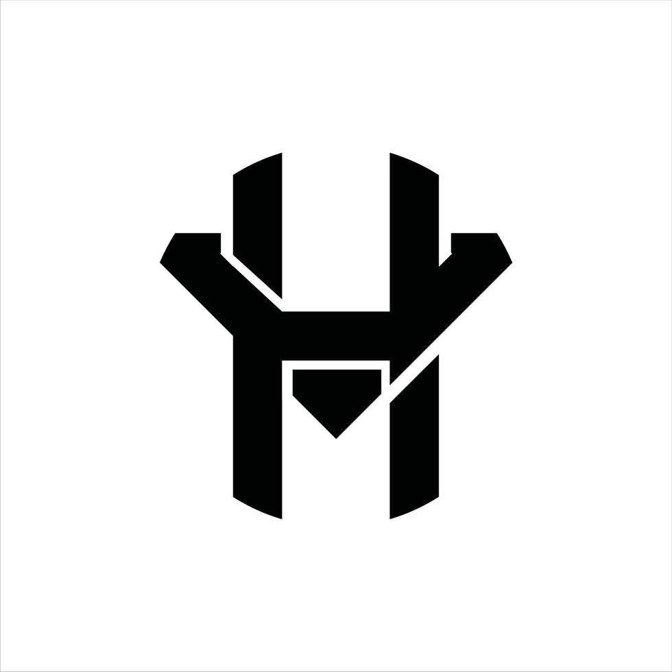 HV-Logo-Monogramm-Designvorlage vektor