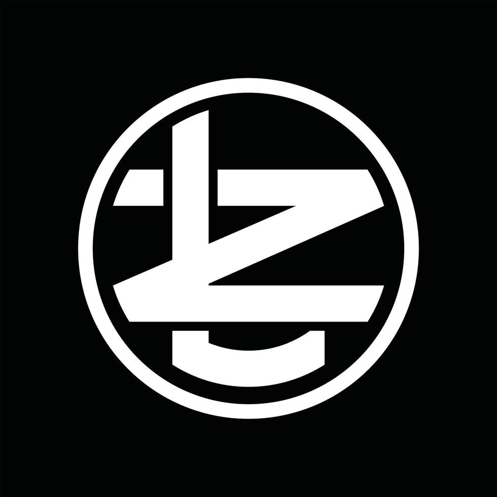 lz logotyp monogram design mall vektor