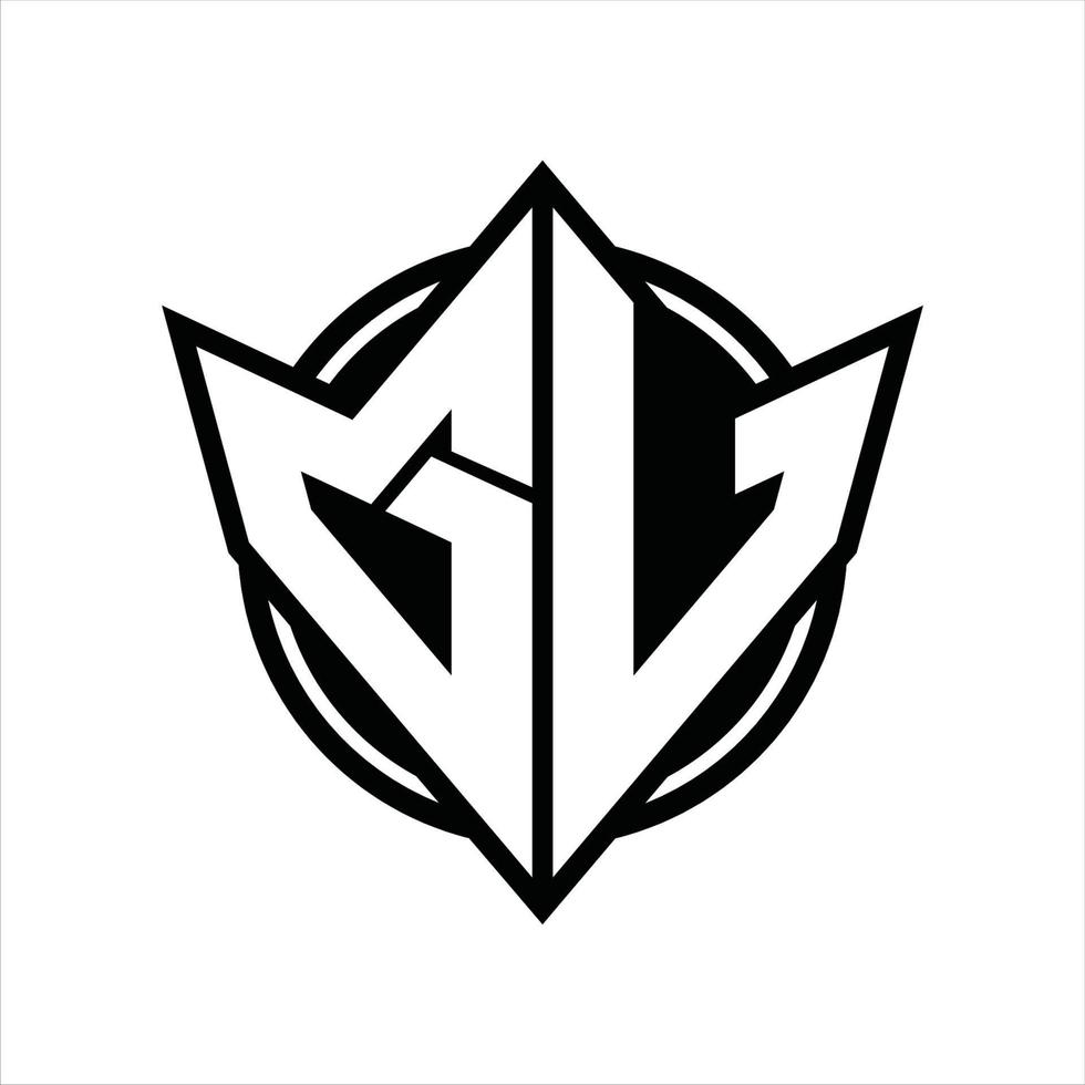 GJ-Logo-Monogramm-Designvorlage vektor