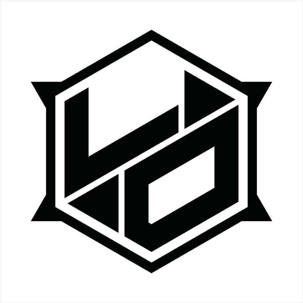 lo-Logo-Monogramm-Design-Vorlage vektor