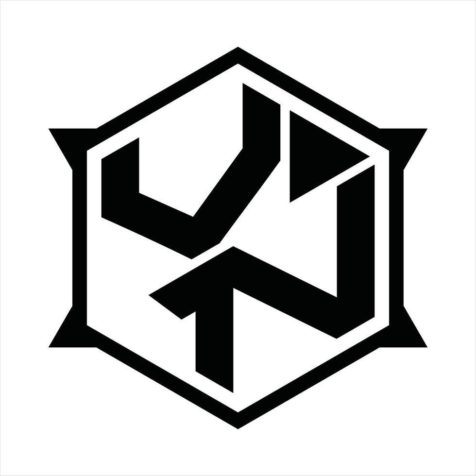 vn-Logo-Monogramm-Designvorlage vektor