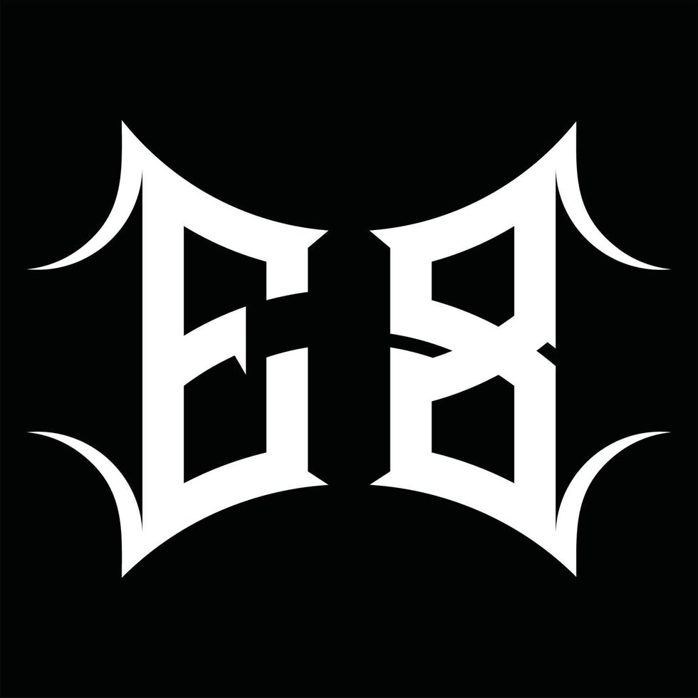 eb-Logo-Monogramm mit abstrakter Form-Design-Vorlage vektor