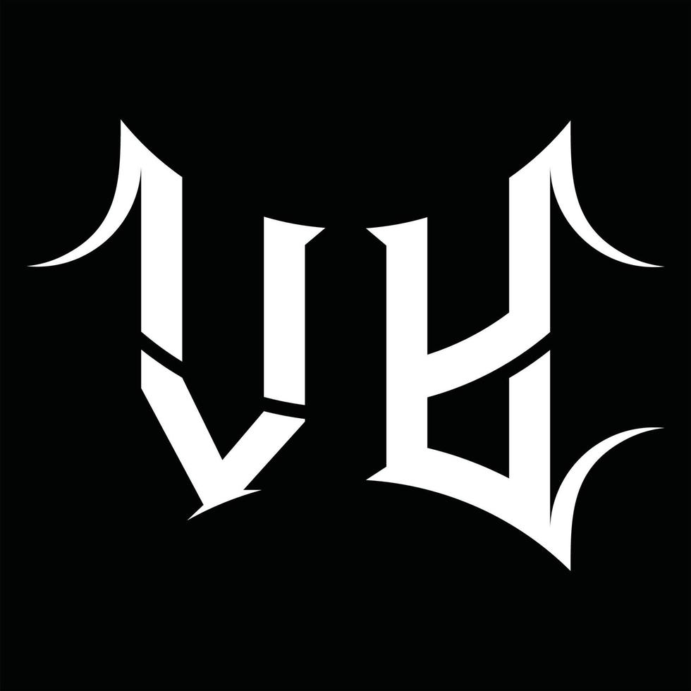 vy-Logo-Monogramm mit abstrakter Form-Design-Vorlage vektor