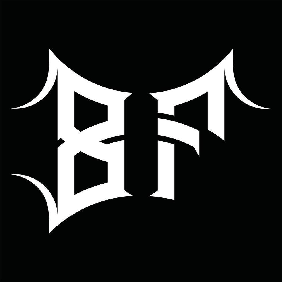 bf logotyp monogram med abstrakt form design mall vektor