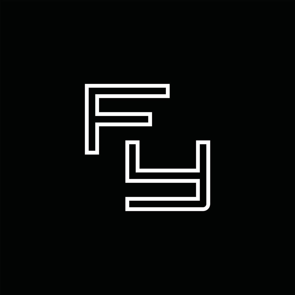 fy logotyp monogram med linje stil design mall vektor