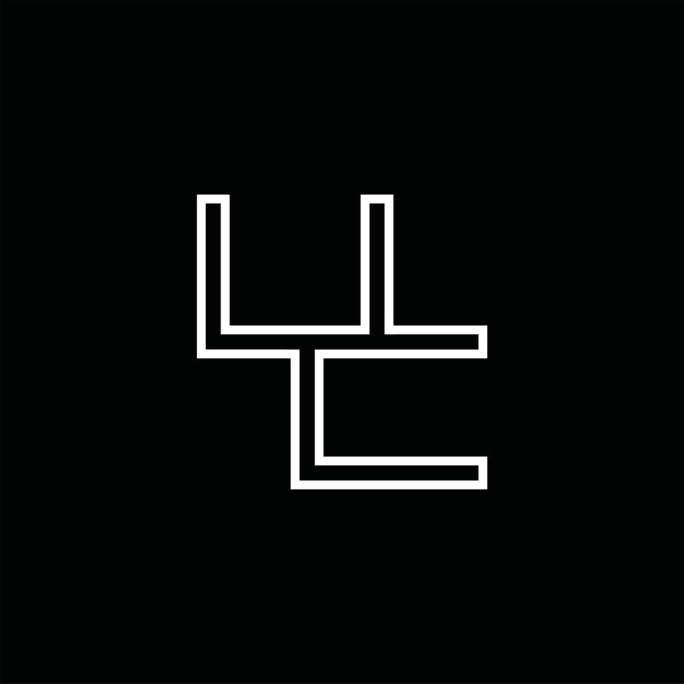 uc-Logo-Monogramm mit Linienstil-Designvorlage vektor