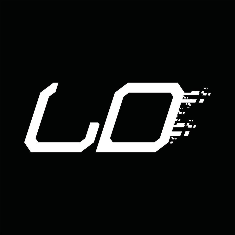 ld logotyp monogram abstrakt hastighet teknologi design mall vektor