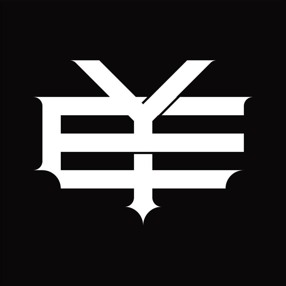 ey logotyp monogram med årgång överlappande länkad stil design mall vektor