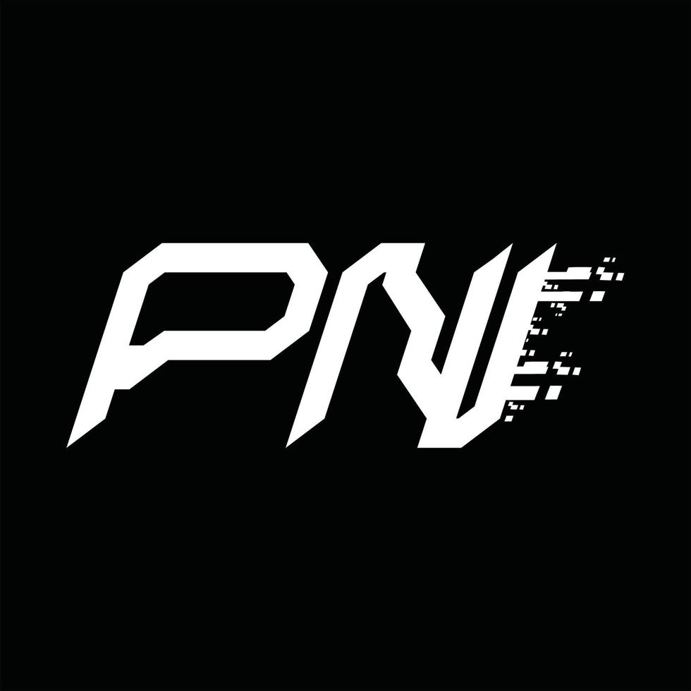 pn logotyp monogram abstrakt hastighet teknologi design mall vektor