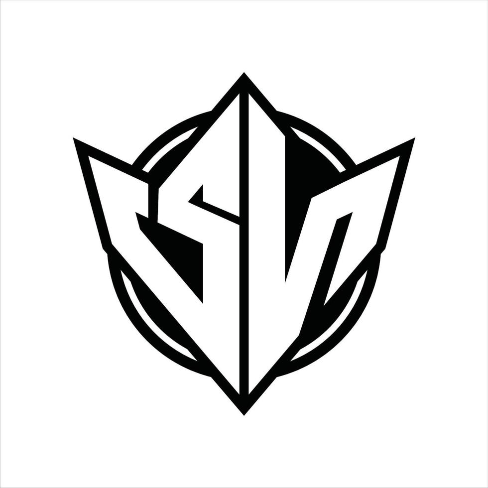 sn-Logo-Monogramm-Designvorlage vektor