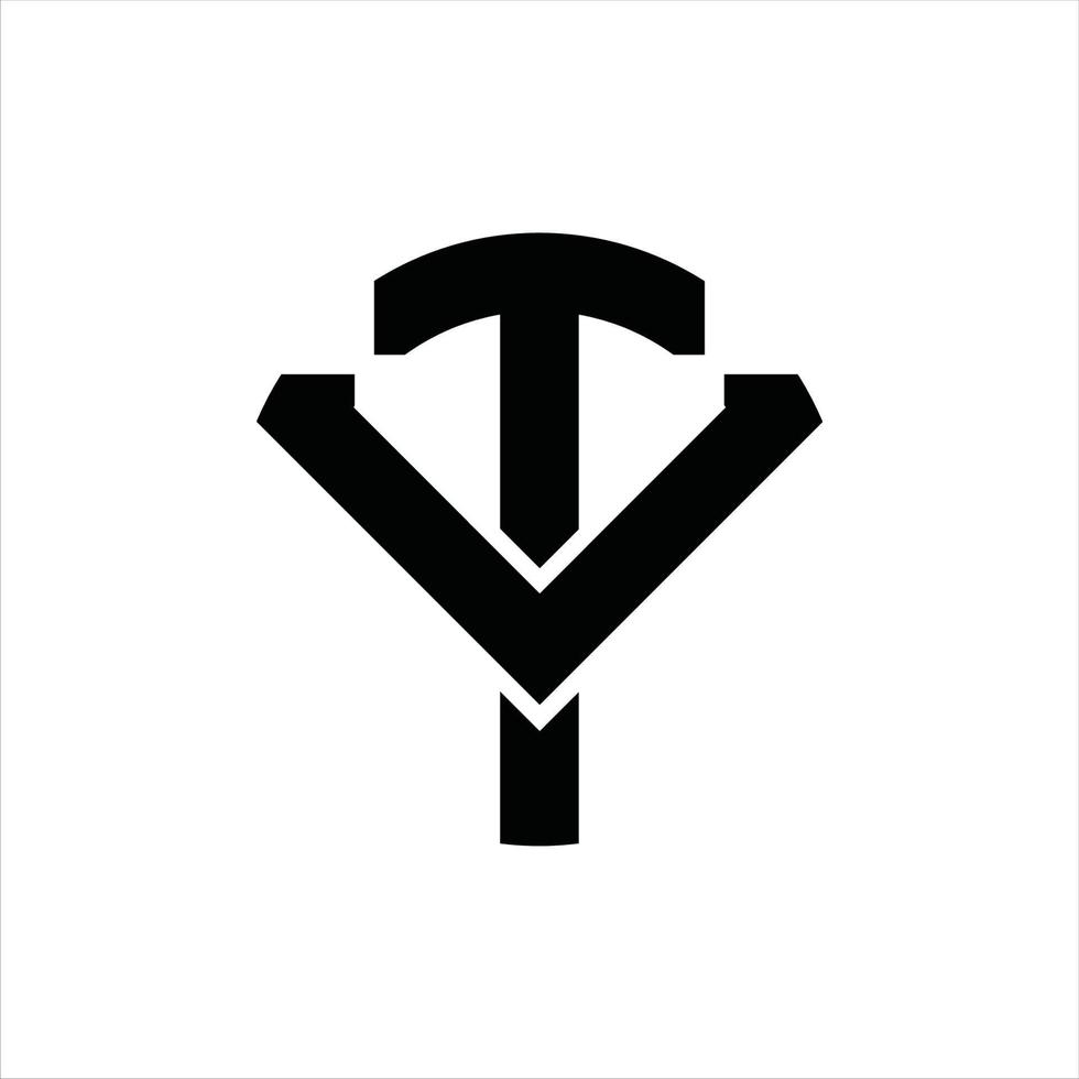 TV logotyp monogram design mall vektor
