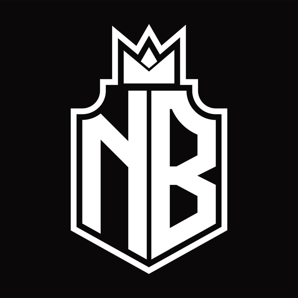 NB-Logo-Monogramm-Design-Vorlage vektor