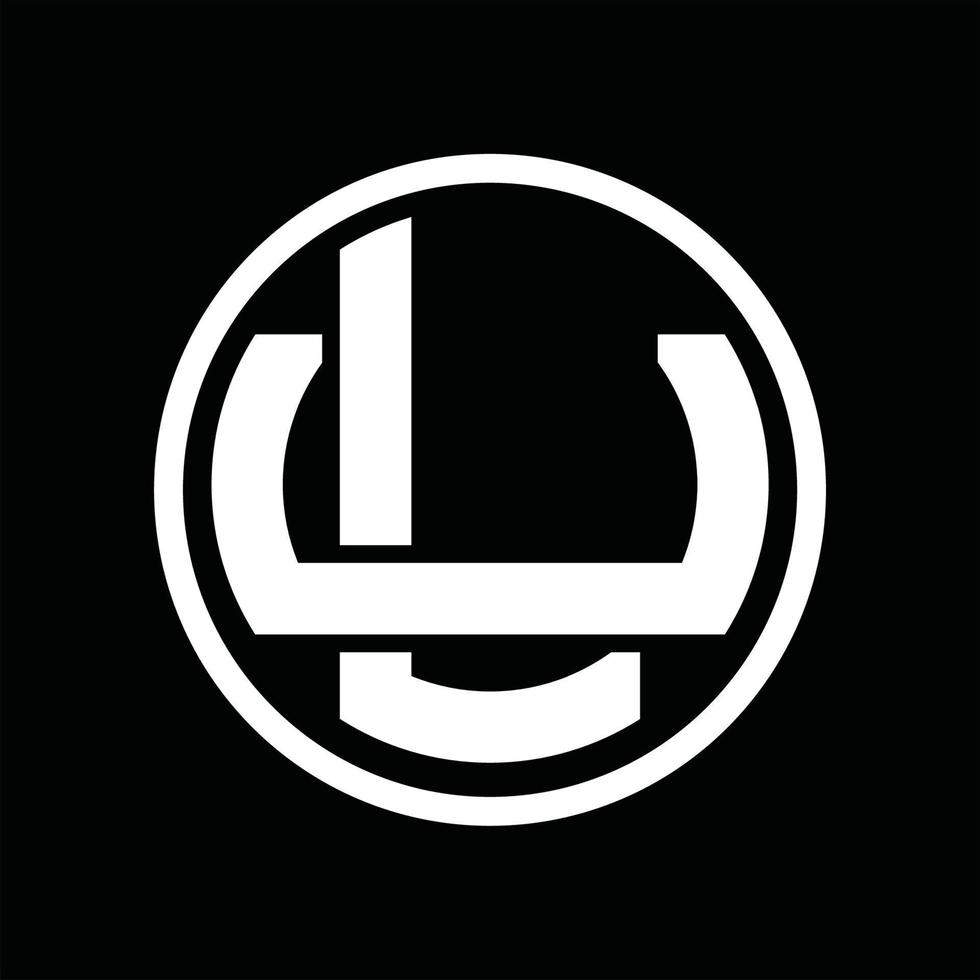 lu logotyp monogram design mall vektor