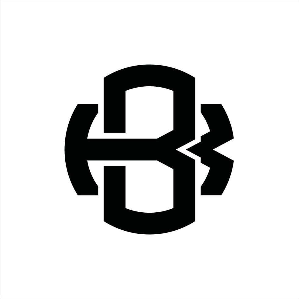 bk logotyp monogram design mall vektor