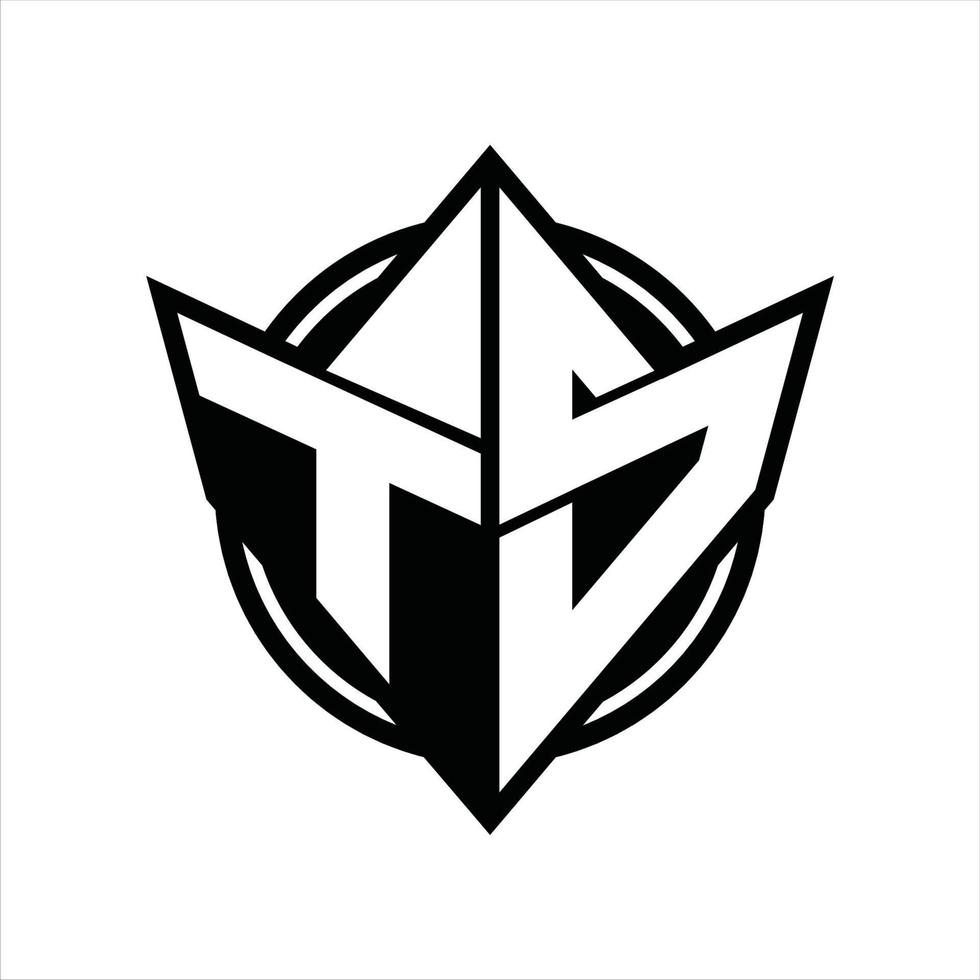 ts-Logo-Monogramm-Design-Vorlage vektor