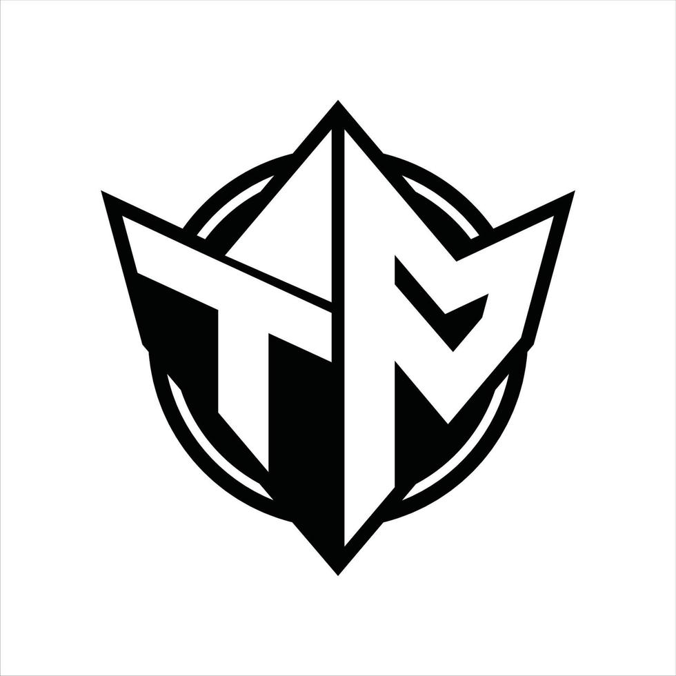 tp logotyp monogram design mall vektor