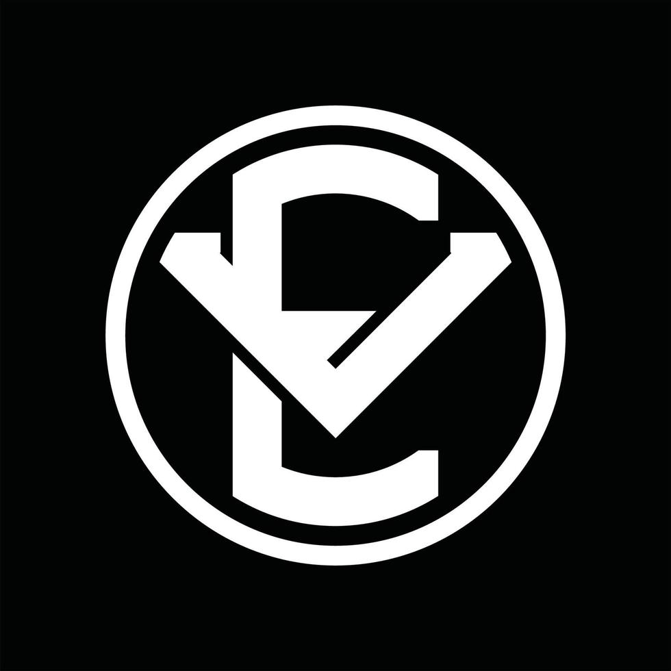 ev-Logo-Monogramm-Design-Vorlage vektor