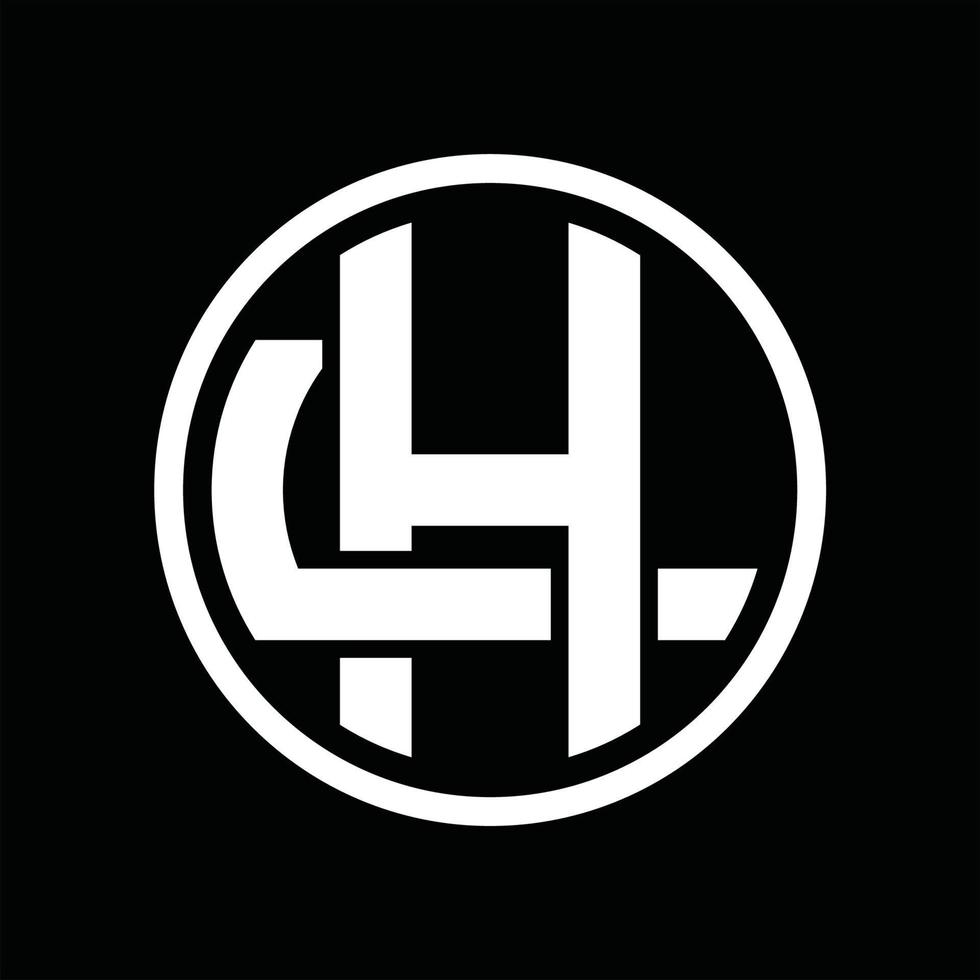 hl logotyp monogram design mall vektor