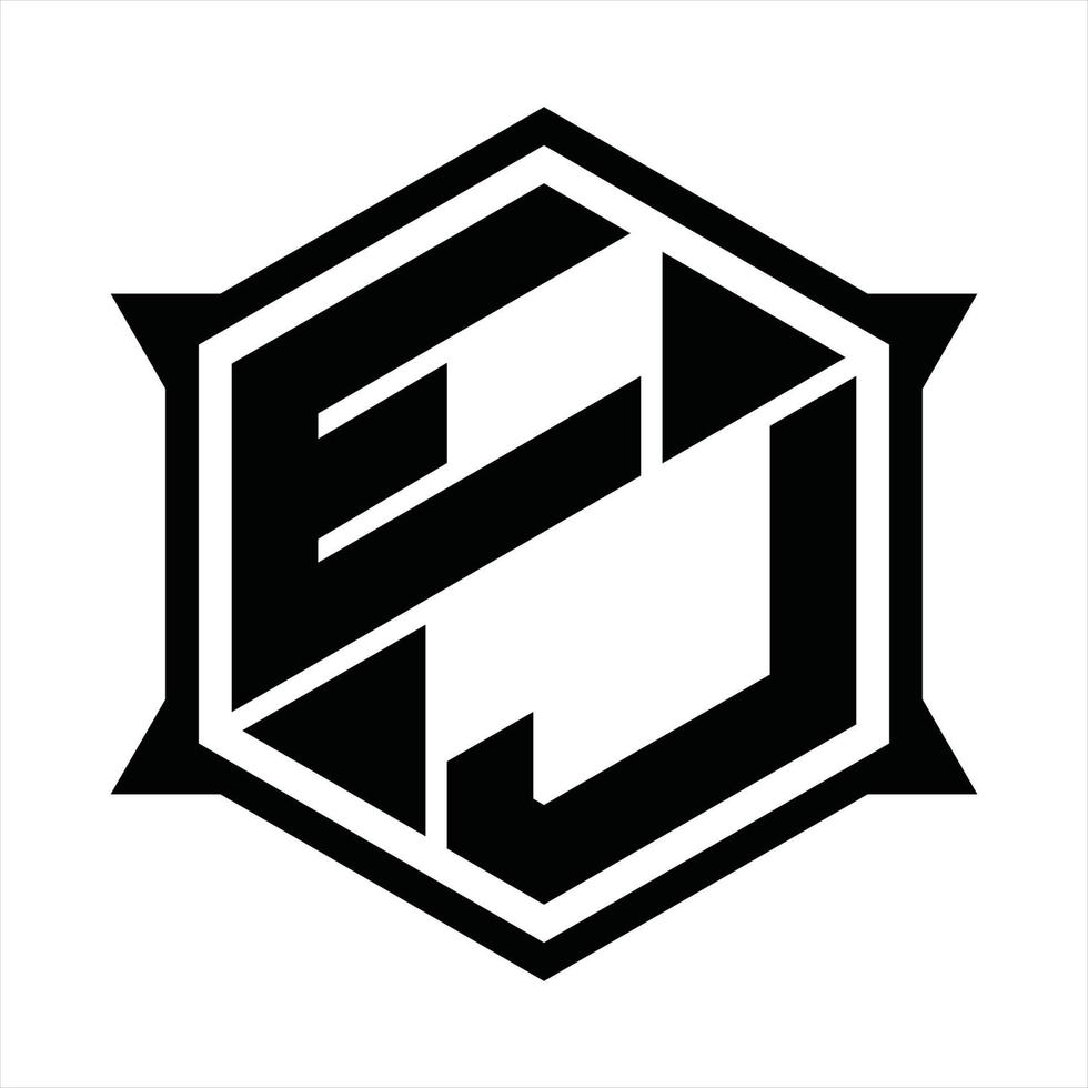 ej-Logo-Monogramm-Designvorlage vektor
