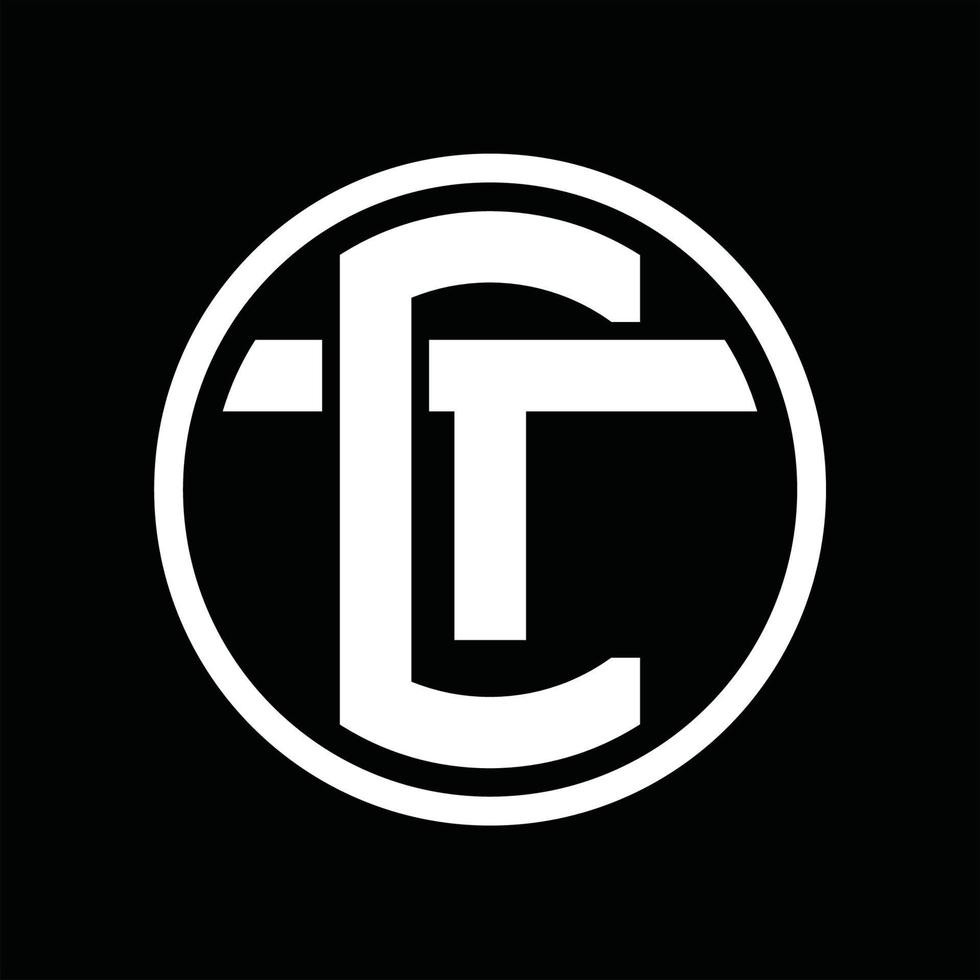 ct logotyp monogram design mall vektor