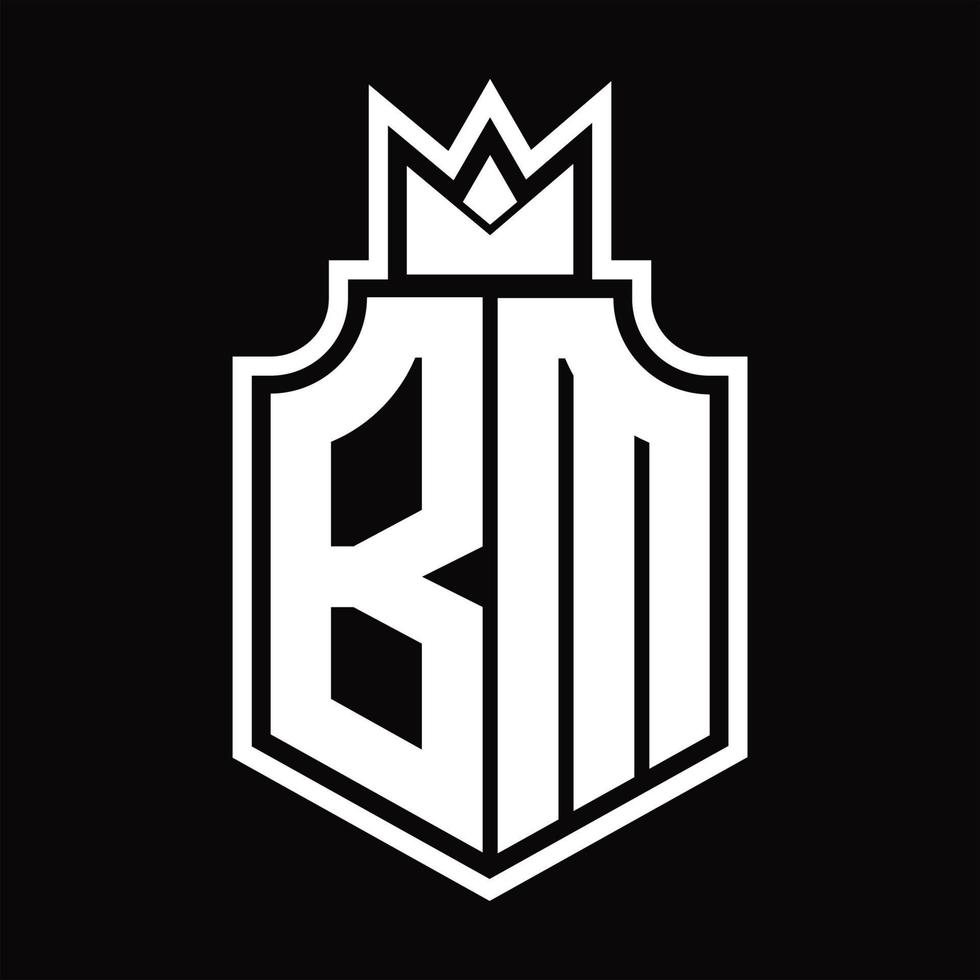 bm-Logo-Monogramm-Design-Vorlage vektor