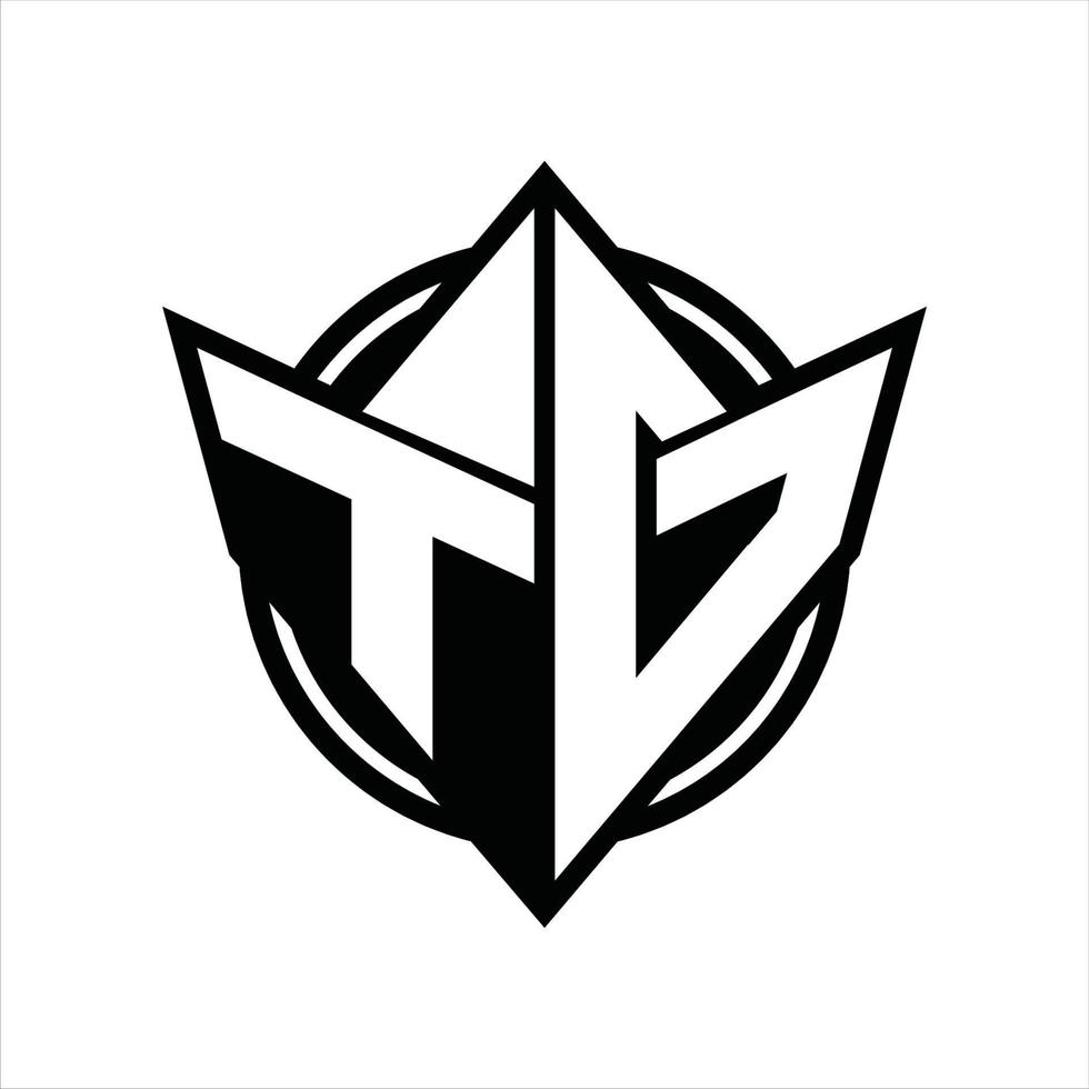 tg-Logo-Monogramm-Designvorlage vektor