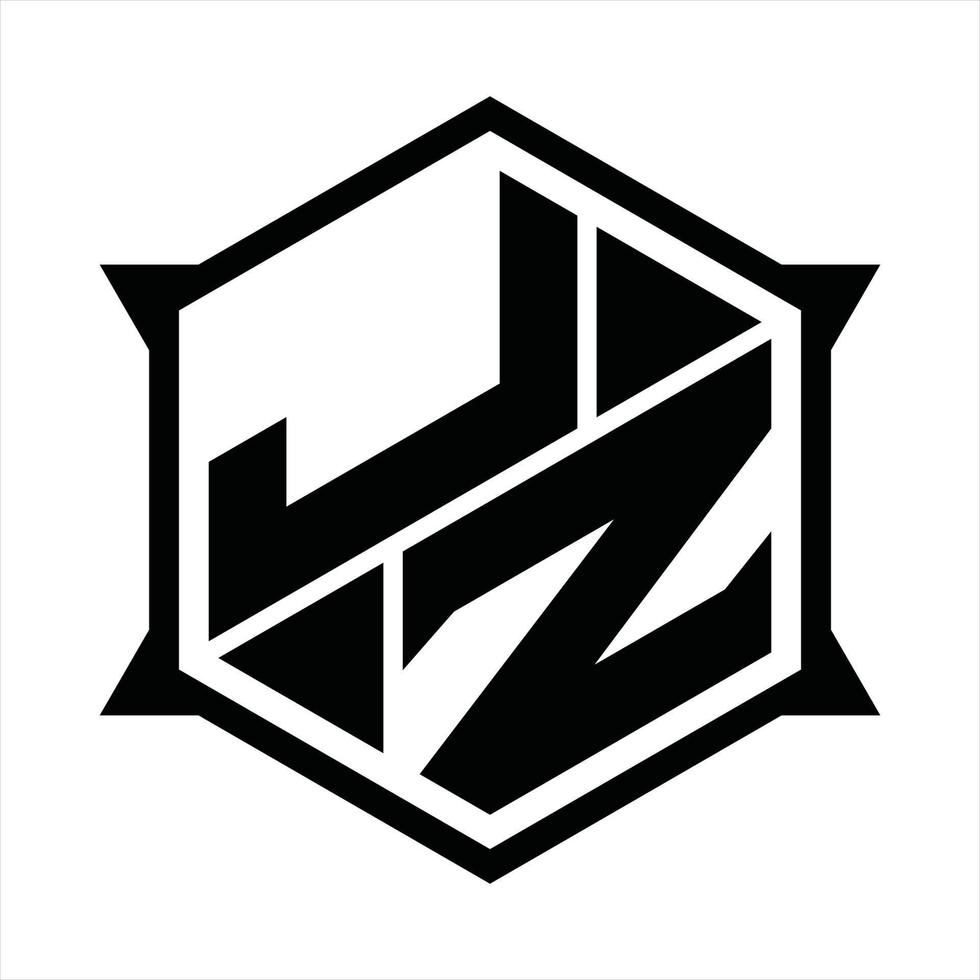 jz-Logo-Monogramm-Design-Vorlage vektor