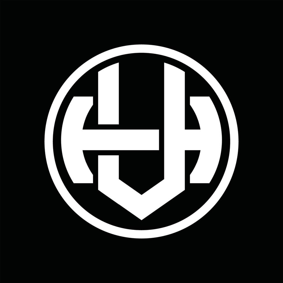 vh logotyp monogram design mall vektor