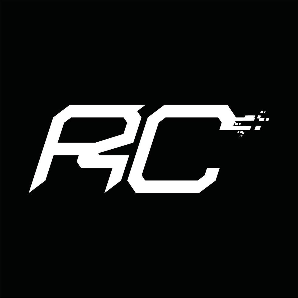 rc logotyp monogram abstrakt hastighet teknologi design mall vektor