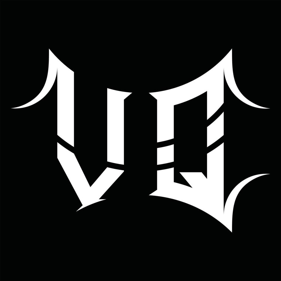 vq-Logo-Monogramm mit abstrakter Form-Design-Vorlage vektor